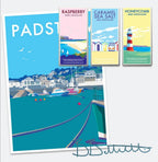 Padstow Travel Poster – Vintage Railway Style Cornwall Print by BeckyBettesworth (padstow)