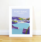 Port Isaac Print – Vintage Travel Poster by Becky Bettesworth by BeckyBettesworth (port-isaac)