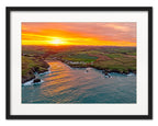 Cornwall Wall Art – Porthcothan Bay Autumn Light Giclee Print by Cornwall Prints (autumn-sunrise-porthcothan-bay)