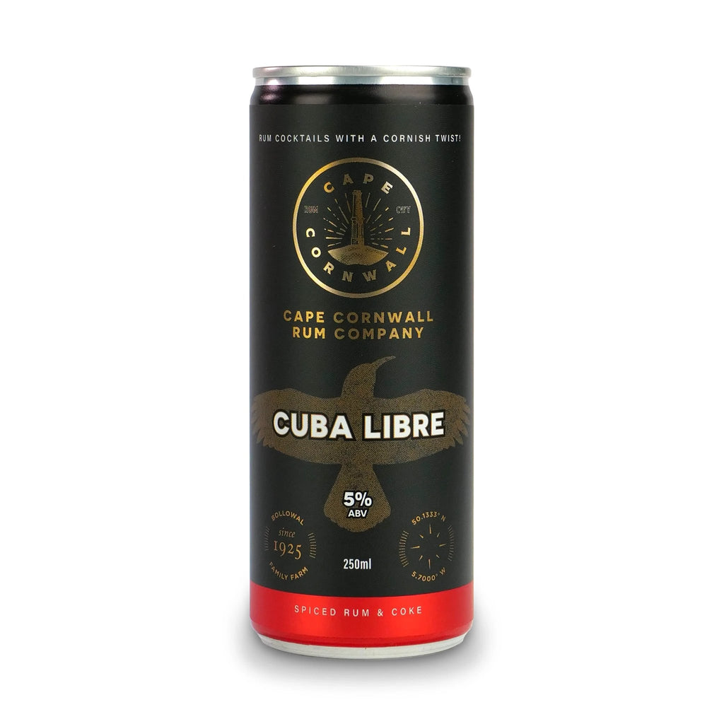Ready to Drink Rum Cuba Libre – 12 Cans from Cornwall by Cape Cornwall Rum Company (cape-cornwall-rum-cuba-libre-12-pack)