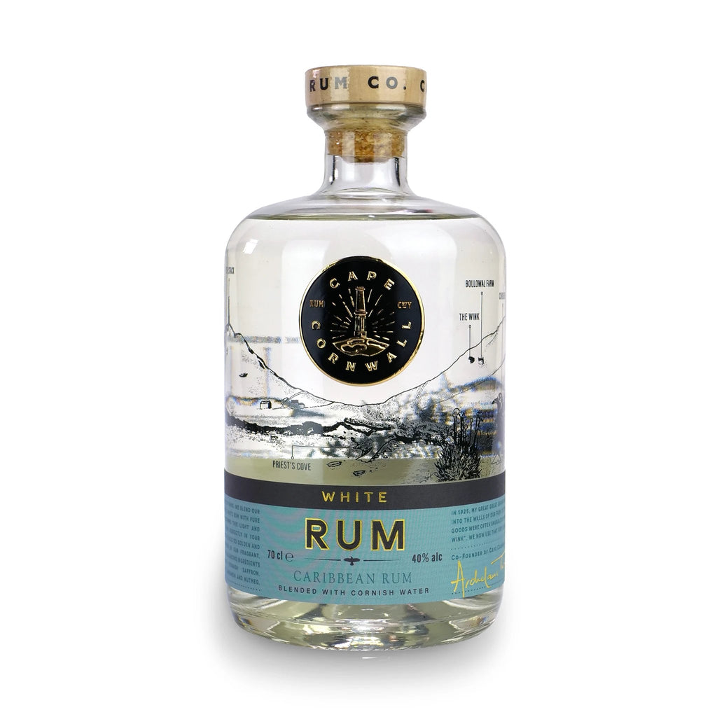 Cornish White Rum - Hand-Bottled in West Cornwall by Cape Cornwall Rum Company (cape-cornwall-white-rum-70cl)