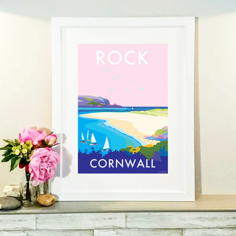 Rock Seaside Travel Poster | BeckyBettesworth by BeckyBettesworth (rock)