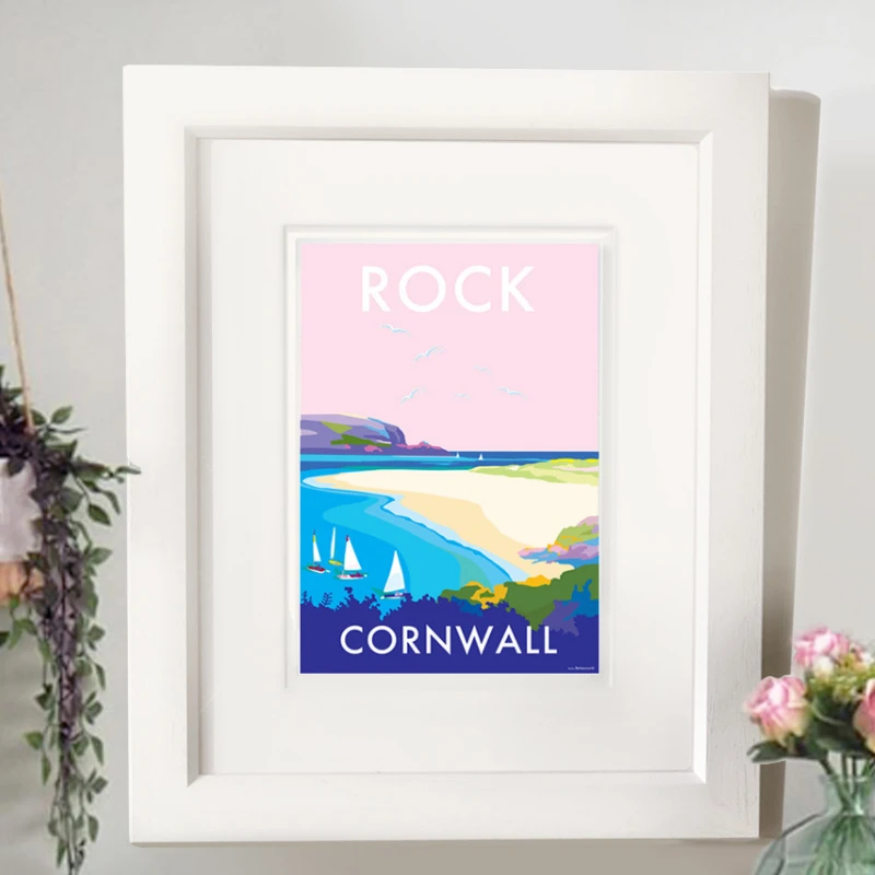 Rock Seaside Travel Poster | BeckyBettesworth by BeckyBettesworth (rock)