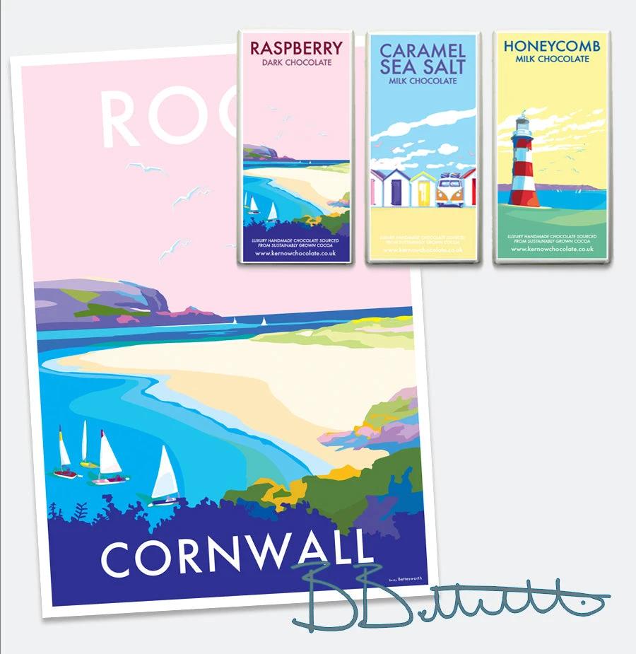 Rock Seaside Travel Poster | BeckyBettesworth by BeckyBettesworth (rock)