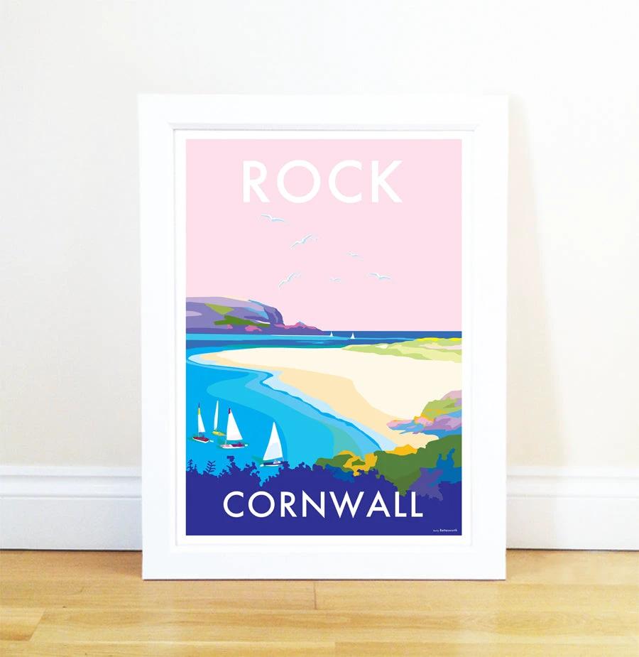 Rock Seaside Travel Poster | BeckyBettesworth by BeckyBettesworth (rock)