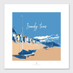 Sandy Toes Seaside Quote 40x40 cm Art Print | BeckyBettesworth by BeckyBettesworth (sandy-toes)