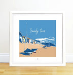 Sandy Toes Seaside Quote 40x40 cm Art Print | BeckyBettesworth by BeckyBettesworth (sandy-toes)