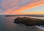 Cornwall Art Print – Daymark Sunrise Giclée Poster by Cornwall Prints (daymark-at-sunrise-stepper-point-pentire)