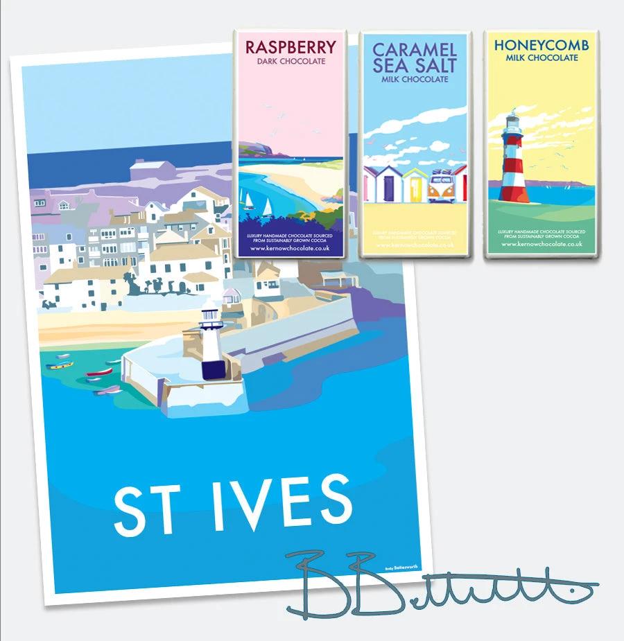 St Ives Seaside Travel Poster | BeckyBettesworth by BeckyBettesworth (st-ives)