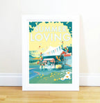 Summer Loving Vintage Seaside Poster | Becky Bettesworth by BeckyBettesworth (summer-loving)
