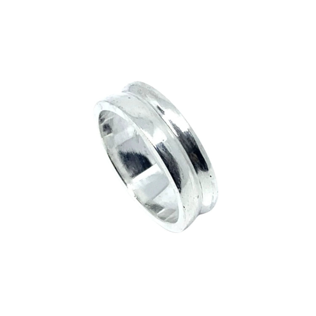 Sterling Silver Band Ring – Handcrafted Wide Band Design by Tg-Jewellery By Tamara Gervasio (sterling-silver-curved-band-ring-handmade-lost-wax-carving-one-of-a-kind)