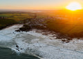 Cornwall Coastal Print – Golden Sunrise Over Trevone Bay by Cornwall Prints (golden-sunrise-over-trevone-bay)