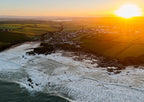Cornwall Coastal Print – Golden Sunrise Over Trevone Bay by Cornwall Prints (golden-sunrise-over-trevone-bay)