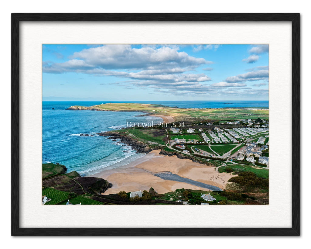 Cornwall Aerial Print - North Coast View from Treyarnon to Trevose by Cornwall Prints (treyarnon-to-trevose-a-north-coast-alignment)