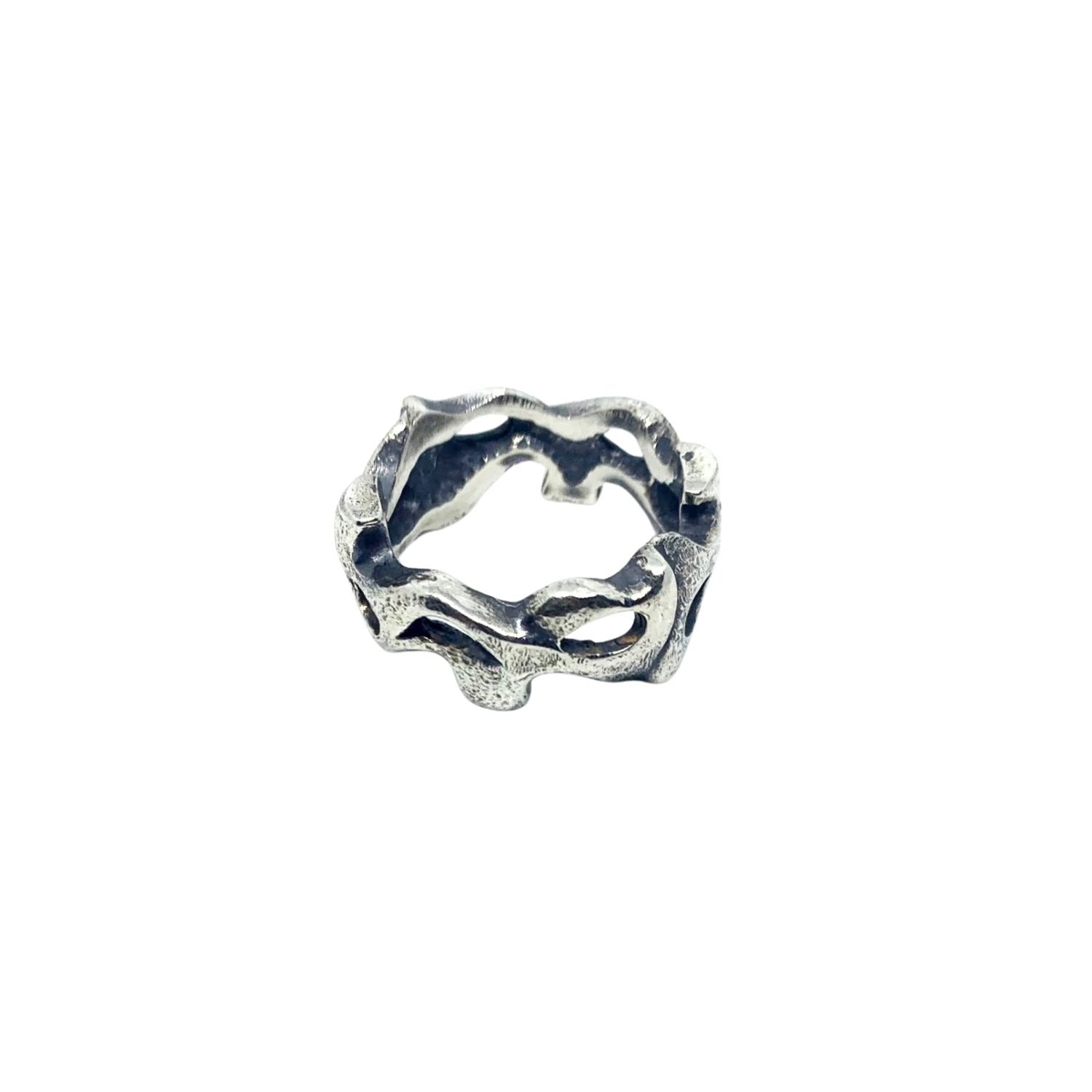 Sterling Silver Ring - Organic Sculptural Design by Cornish Artisan by Tg-Jewellery By Tamara Gervasio (organic-ring-for-women-sterling-silver-925-sculptural-design)