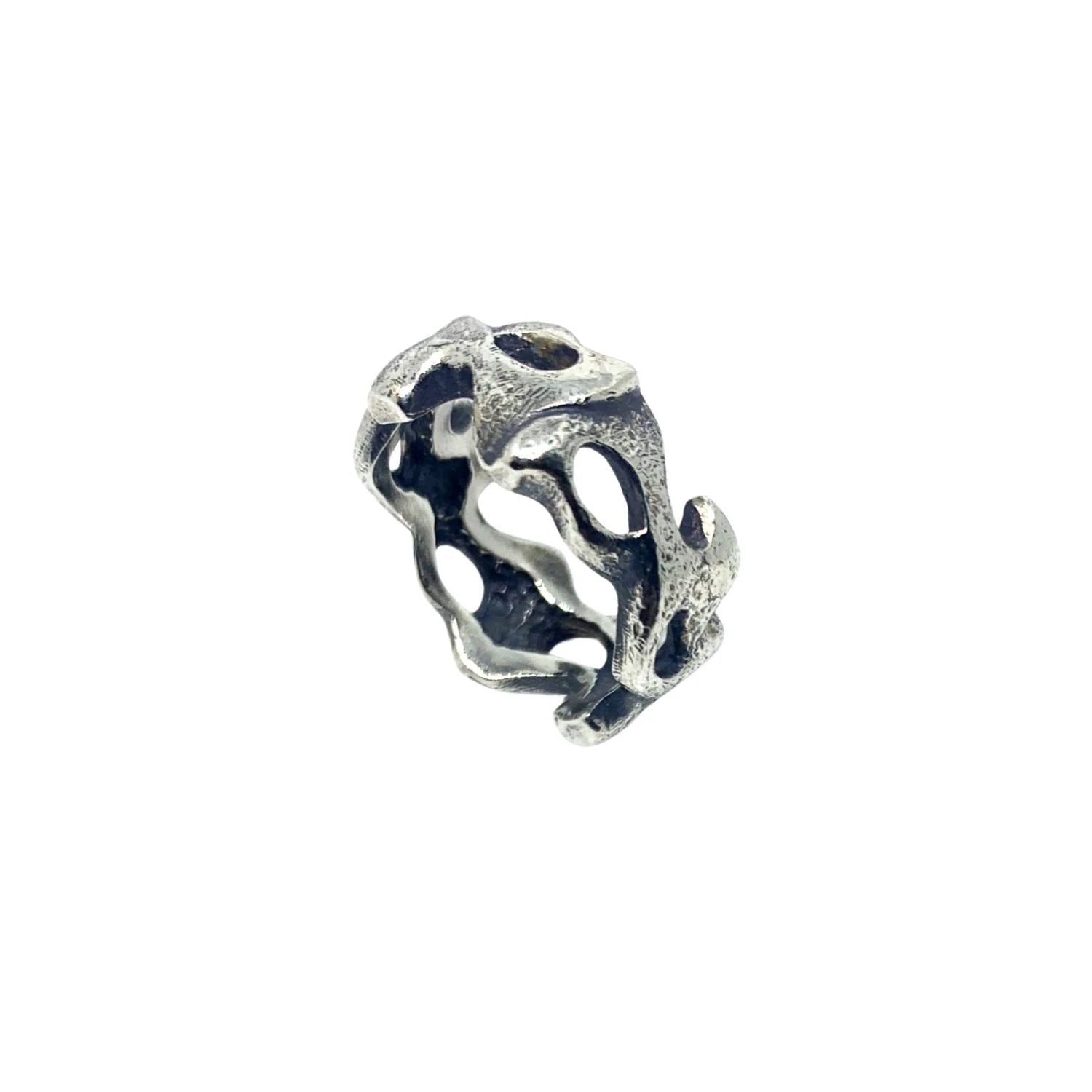 Sterling Silver Ring - Organic Sculptural Design by Cornish Artisan by Tg-Jewellery By Tamara Gervasio (organic-ring-for-women-sterling-silver-925-sculptural-design)