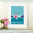 Dartmouth Travel Poster of River Dart South Devon | BeckyBettesworth