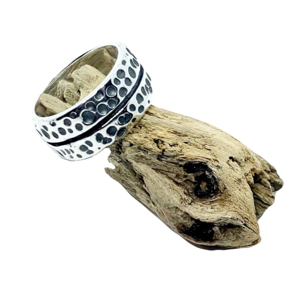 Men's Sterling Silver Ring - Handcrafted Statement Band