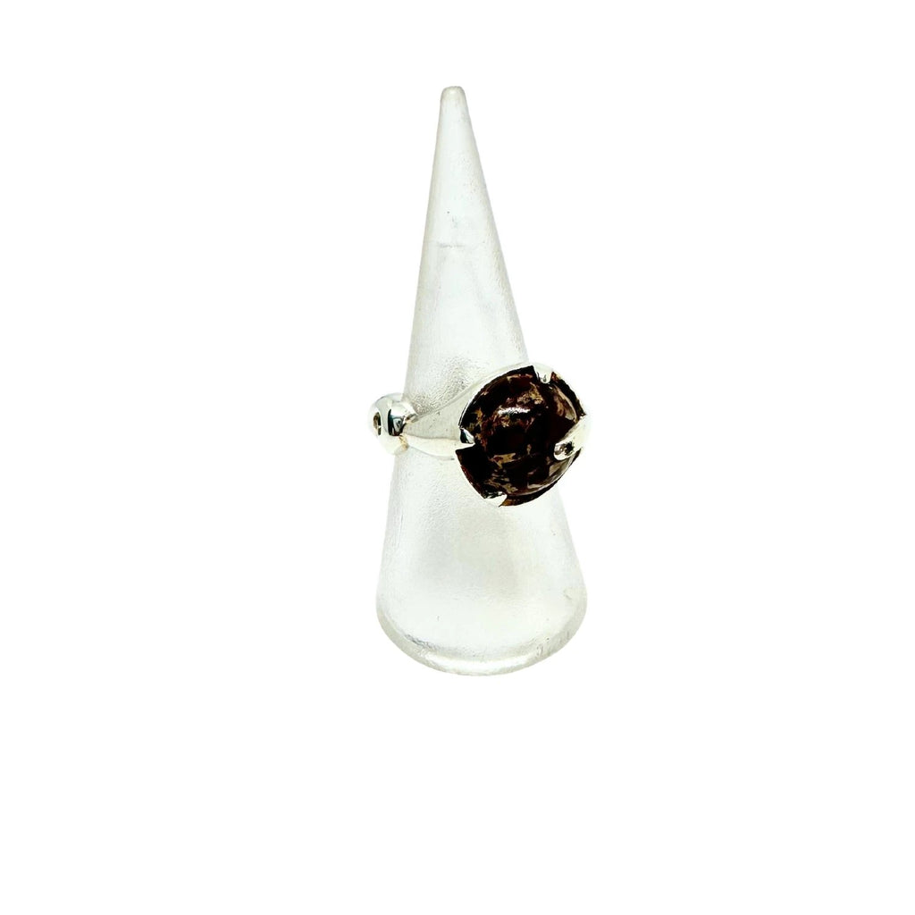 Sterling Silver Statement Ring – Hand-Carved Sculptural Design by Tg-Jewellery By Tamara Gervasio (sculpture-ring-sterling-silver-925-with-agate-jasper-or-tiger-eye)