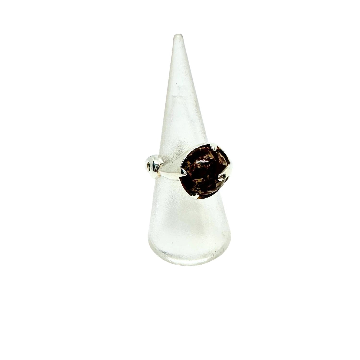 Sterling Silver Statement Ring – Hand-Carved Sculptural Design by Tg-Jewellery By Tamara Gervasio (sculpture-ring-sterling-silver-925-with-agate-jasper-or-tiger-eye)