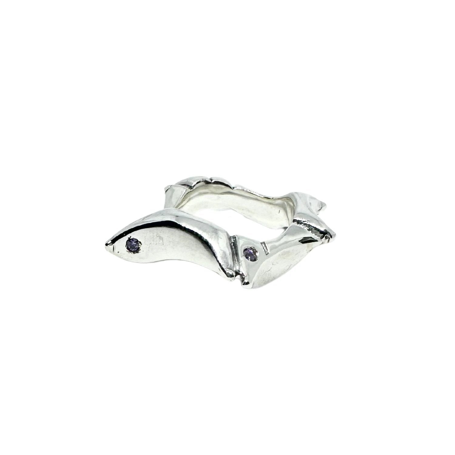 Star Ring - Handcrafted Sterling Silver with Choice of Gemstones by Tg-Jewellery By Tamara Gervasio (star-ring-sterling-silver-925-with-cubic-zirconia-ruby-garnet-or-amethyst)