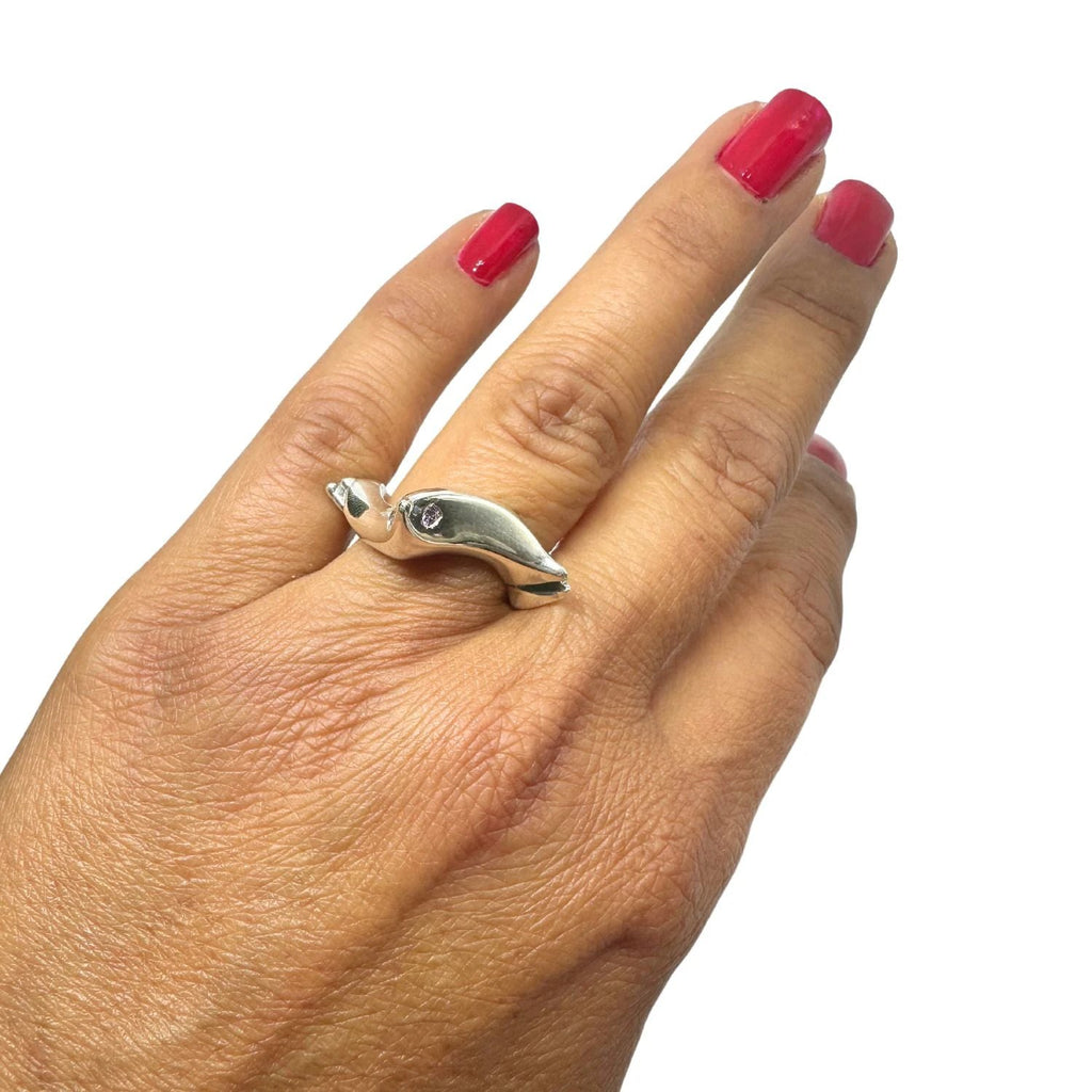 Star Ring - Handcrafted Sterling Silver with Choice of Gemstones by Tg-Jewellery By Tamara Gervasio (star-ring-sterling-silver-925-with-cubic-zirconia-ruby-garnet-or-amethyst)
