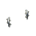 Silver Stud Earrings – Handmade Sea Slug Design with Gold Detail by Tg-Jewellery By Tamara Gervasio (sea-slug-stud-earrings-sterling-silver-18ct-yellow-gold)