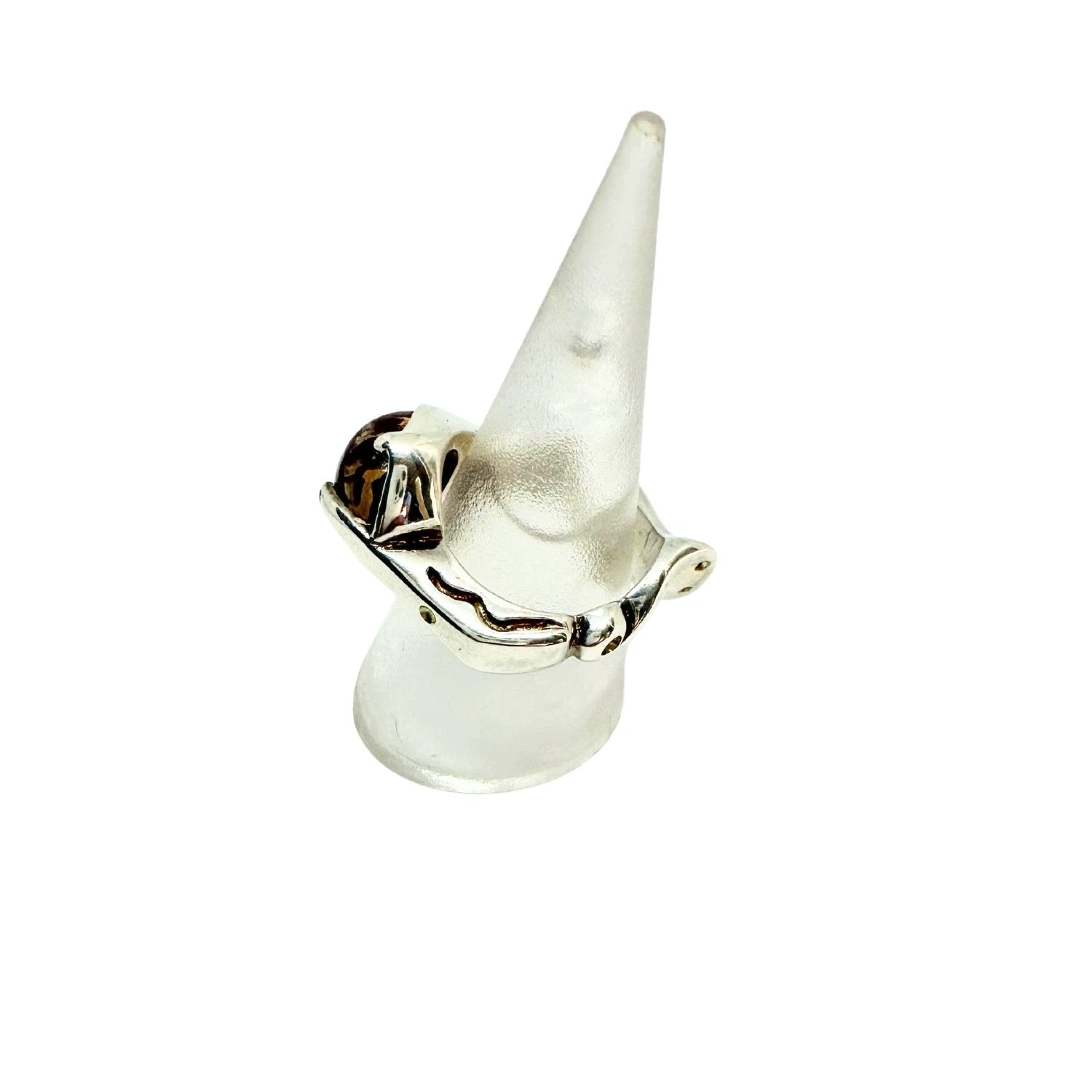 Sterling Silver Statement Ring – Hand-Carved Sculptural Design by Tg-Jewellery By Tamara Gervasio (sculpture-ring-sterling-silver-925-with-agate-jasper-or-tiger-eye)