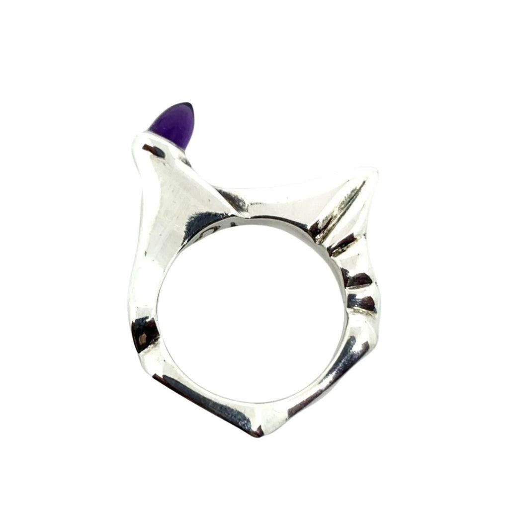 Statement Rings - Bold Pyramid Design in Sterling Silver by Tg-Jewellery By Tamara Gervasio (pyramid-ring-sterling-silver-925-with-garnet-or-amethyst)