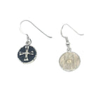 Sterling Silver Skull Earrings – Handcrafted Gothic Statement Pieces by Tg-Jewellery By Tamara Gervasio (medaglie-bones-skull-earrings-sterling-silver-925-with-black-enamel)