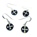 Sterling Silver Skull Earrings – Handcrafted Gothic Statement Pieces by Tg-Jewellery By Tamara Gervasio (medaglie-bones-skull-earrings-sterling-silver-925-with-black-enamel)