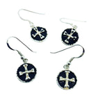 Sterling Silver Skull Earrings – Handcrafted Gothic Statement Pieces by Tg-Jewellery By Tamara Gervasio (medaglie-bones-skull-earrings-sterling-silver-925-with-black-enamel)