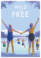 Wild and Free Vintage Seaside Poster | BeckyBettesworth by BeckyBettesworth (wild-and-free)