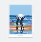 Wild Women Do Beach Sunset Silhouette Poster | BeckyBettesworth by BeckyBettesworth (wild-women-do)