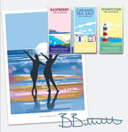 Wild Women Do Beach Sunset Silhouette Poster | BeckyBettesworth by BeckyBettesworth (wild-women-do)