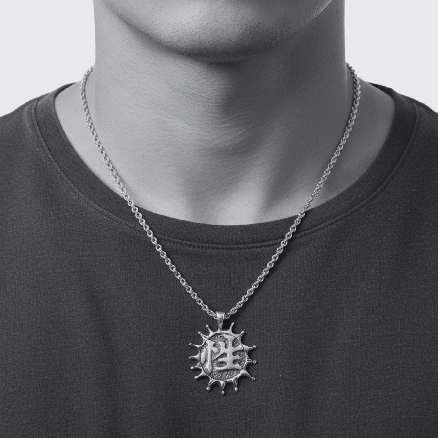 Sterling Silver Pendant - Japanese Symbols Dual-Sided Design by Tg-Jewellery By Tamara Gervasio (unisex-japanese-sex-power-sign-pendant-chain-sterling-silver)