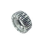 Chunky Sterling Silver Ring – Handcrafted Wheel Design
