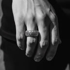 Chunky Sterling Silver Ring – Handcrafted Wheel Design