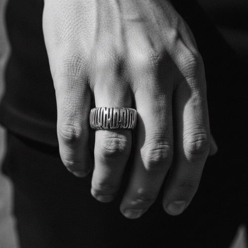 Chunky Sterling Silver Ring – Handcrafted Wheel Design