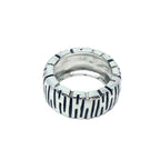 Chunky Sterling Silver Ring – Handcrafted Wheel Design