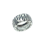 Chunky Sterling Silver Ring – Handcrafted Wheel Design
