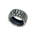 Chunky Silver Ring - Automotive Inspired Sterling Silver Band by Tg-Jewellery By Tamara Gervasio (wheel-flat-band-ring-sterling-silver-925-chunky-collection)