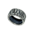 Chunky Silver Ring - Automotive Inspired Sterling Silver Band by Tg-Jewellery By Tamara Gervasio (wheel-flat-band-ring-sterling-silver-925-chunky-collection)