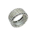 Chunky Silver Ring - Automotive Inspired Sterling Silver Band by Tg-Jewellery By Tamara Gervasio (wheel-flat-band-ring-sterling-silver-925-chunky-collection)