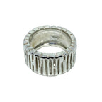 Chunky Silver Ring - Automotive Inspired Sterling Silver Band by Tg-Jewellery By Tamara Gervasio (wheel-flat-band-ring-sterling-silver-925-chunky-collection)