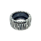 Chunky Silver Ring - Automotive Inspired Sterling Silver Band by Tg-Jewellery By Tamara Gervasio (wheel-flat-band-ring-sterling-silver-925-chunky-collection)