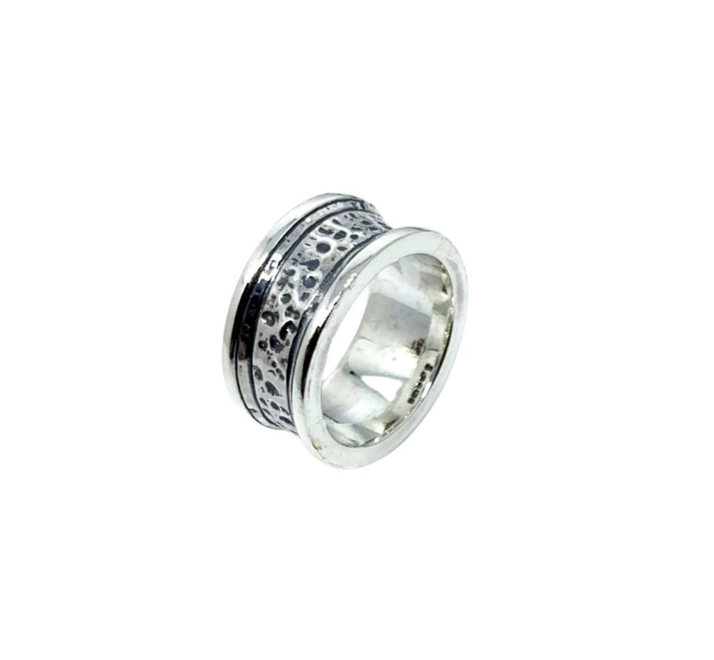 Chunky Sterling Silver Ring - Bold Statement Band