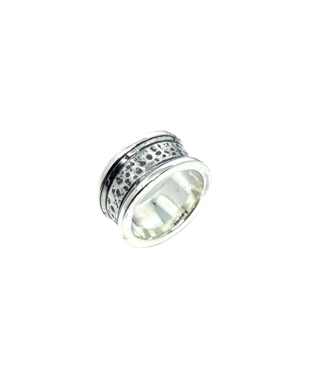 Chunky Sterling Silver Ring - Bold Statement Band