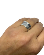Chunky Sterling Silver Ring - Bold Statement Band