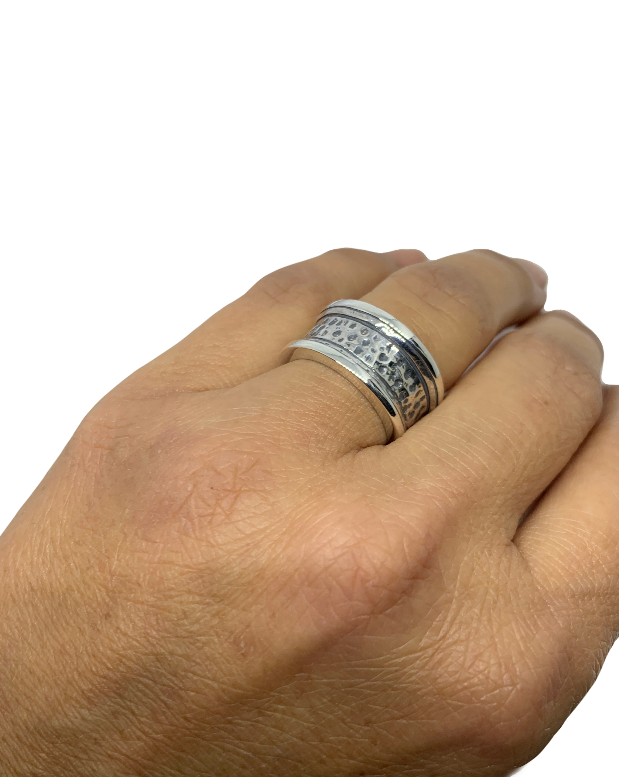 Chunky Sterling Silver Ring - Bold Statement Band